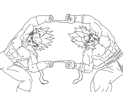 Super Saiyan Fusion Coloring Page